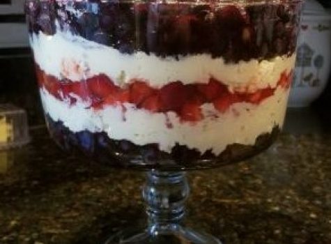 4th of July Red, White, and Blue Trifle