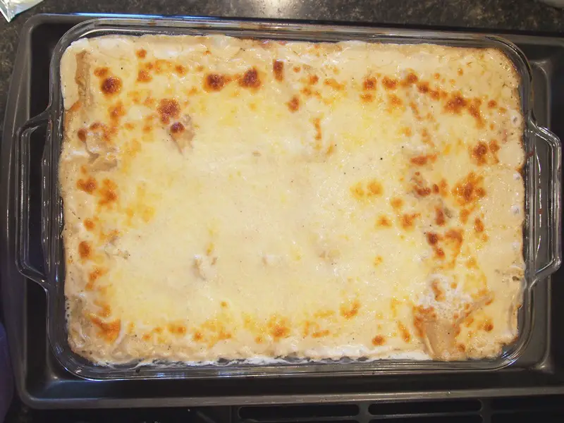 Creamy White Chicken Lasagna recipe