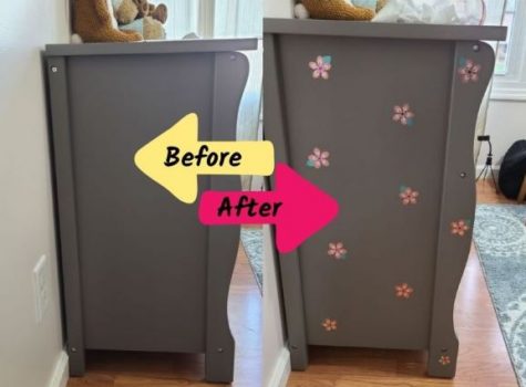How To Use Cricut Adhesive Foil Vinyl On Wood Furniture – Tutorial