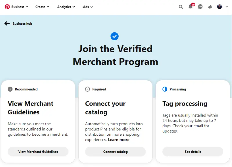 How To Get Approved For A Pinterest Verified Merchant Program Account?